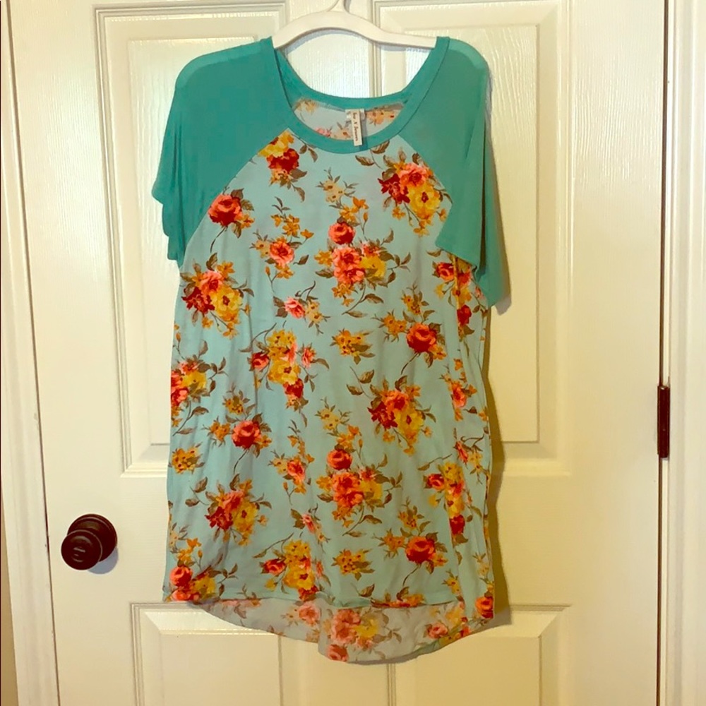 Blue, floral comfy shirt